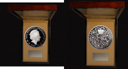 Five Hundred Pounds 2021 Queen Elizabeth II 95th Birthday, 100mm diameter, One Kilo of .999 Silver, the obverse with the Jody Clark portrait, the reve...