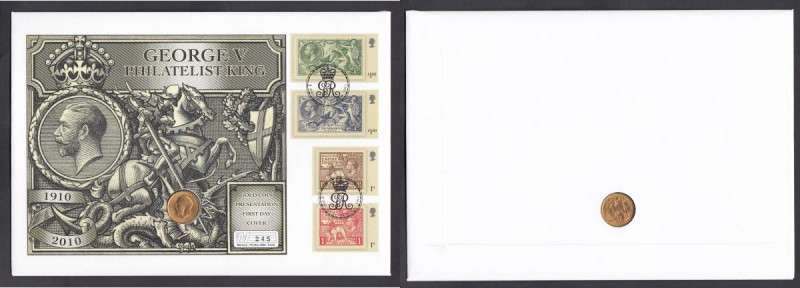 Numismatic First Day Cover 2010 London Festival of Stamps - King George V, the P...