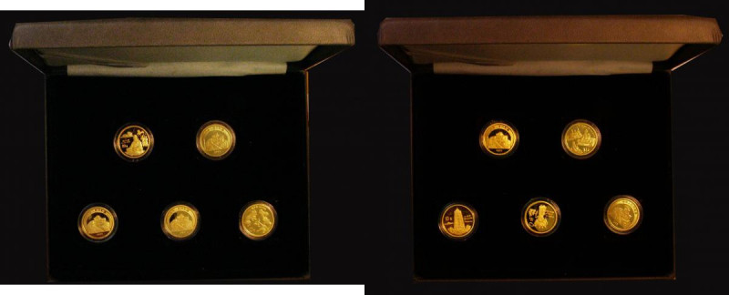 Chinese Culture a 5-coin set in Fine Gold Proof 1995 comprising five 10 Yuan 1/1...