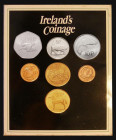 Ireland Specimen Set 1986 (7 coins) comprising 50 Pence, 20 Pence, 10 Pence, 5 Pence, 2 Pence, Penny and Half Penny UNC and fully lustrous, in the gre...