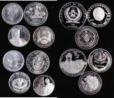 FAO issues in Silver (7) Korea 500 Won 1995 Proof FDC, Tonga Pa'anga 1995 Proof FDC, Seychelles 100 Rupees 1981 BU, Solomon Islands Dollar 1995 BU, Gu...