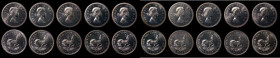 South Africa Proof Crowns (10) 1953, 1954 (2), 1956 (3), 1957 (2), 1958 (2) all KM#52 nFDC to FDC retaining considerable mint lustre and brilliance, s...