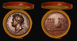 Coronation of George IV 1821 35mm diameter in copper by B. Pistrucci, The Official Royal Mint issue, Eimer 1146, Obverse: Bust left Laureate GEORGIUS ...