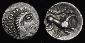 Celtic - The Iceni Silver Unit (AD61) Boudicca type, Obverse: Celticized head right, Reverse: Celticized Horse right, wheel above, lozenge below, 1.24...