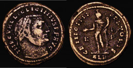 Follis Licinius I (308-310AD) in bronze, Obverse : Laureate head right IMP C VAL LIC LICINIVS PF AVG, Reverse: Genius standing left with modius on hea...