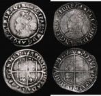 Shilling Elizabeth I Sixth Issue, Bust 6B, S.2577 Mintmark Tun Fine with some scratches and some dirt in the legend, Sixpence Elizabeth I 1571 Interme...