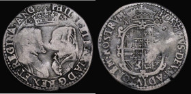Shilling Philip and Mary 1554 English Titles only, with mark of value, S.2501 VG or better, lightly creased, with both portrait profiles almost comple...