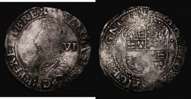 Sixpence Charles I Group C, Third Bust, type 2a, Reverse: Oval Garnished Shield with CR above S.2809, mintmark Plume, 2.66 grammes, VG/Fine

Estimat...