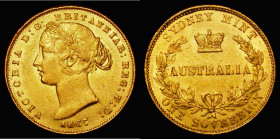 Australia Sovereign 1867 Sydney Branch Mint March 372 GVF/NEF with some contact marks and small rim nicks, retaining some mint lustre

Estimate: GBP...