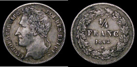 Belgium Quarter Franc 1843 KM#8 Good Fine, toned, a scarce date in this short series

Estimate: GBP 120 - 140