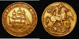 British Guiana Souvenir medalet, Obverse Ship sailing to right DAMUS PETIMUSQUE VICISSIM, Reverse: George and the Dragon in somewhat crude style, in 9...