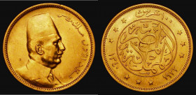 Egypt 100 Piastres Gold AH1340 (1922) KM#341 EF/AU the reverse particularly eye-catching and lustrous, desirable in this high grade

Estimate: GBP 4...