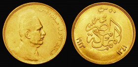 Egypt 50 Piastres Gold AH1341 (1923) KM#340 NEF/EF, the only right-facing Gold 50 Piastre issue for King Fuad I

Estimate: GBP 220 - 260