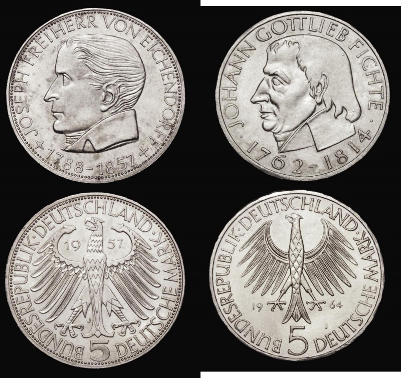 Germany - Federal Republic Five Marks (2) 1957J Centenary of the Death of Joseph...