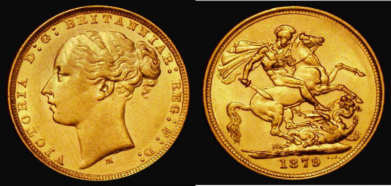 Sovereign 1879M George and the Dragon, Marsh 101, S.3857, NEF/EF and lustrous
...