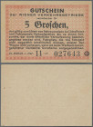 Austria: Wiener Verkehrsbetriebe, Gutschein über 5 Groschen 1947, P.NL in kassenfrischer Erhaltung.
 [taxed under margin system]