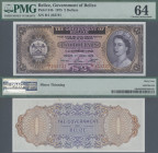 Belize: The Government of Belize 2 Dollars 1975, P.34b, tiny spot at upper margin, PMG graded 64 Choice Uncirculated.
 [plus 19 % VAT]
