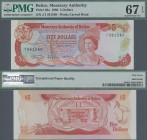 Belize: The Monetary Authority of Belize 5 Dollars 1980, P.39a, excellent condition and PMG graded 67 Superb Gem Unc EPQ.
 [plus 19 % VAT]