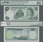 Cayman Islands: Cayman Islands Currency Board 5 Dollars L.1971, P.2, very low serial number A/1 000418, PMG graded 64 Choice Uncirculated.
 [plus 7 %...