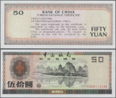 China: 50 Yuan Foreign Exchange Certificate 1988 P.FX8, in perfect UNC Quality.
 [taxed under margin system]