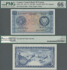 Cyprus: Central Bank of Cyprus 250 Mils 1974, P.41b, excellent condition and PMG graded 66 Gem Uncirculated EPQ.
 [plus 19 % VAT]