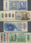 Czechoslovakia: Set of 5 banknotes 1985-1989 containing 10, 20, 50, 100 and 1000 Korun P.94-98, in UNC condition. (5 pcs).
 [taxed under margin syste...