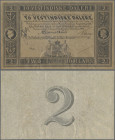 Danish West Indies: State Treasury of the Danish West Indies 2 Dalere / Two Dollar 1898 remainder 18xx with 3 signatures, P.8r, two vertical folds, li...