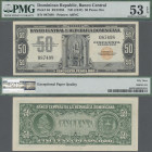 Dominican Republic: Banco Central de la República Dominicana 50 Pesos ND(1947), P.64, great condition with tiny bend at lower right corner, PMG graded...
