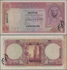 Egypt: National Bank of Egypt 10 Pounds (1952-60) SPECIMEN, P.32s, with black overprint and perforation ”Cancelled” in English, French, Greek and Arab...