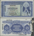 Egypt: National Bank of Egypt 25 Piastres (1961-66) SPECIMEN, P.35s, with black overprint and perforation ”Cancelled” in English, French, Greek and Ar...