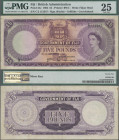 Fiji: Government of Fiji 5 Pounds 20th January 1964, P.54e, PMG graded 25 Very Fine. Highly Rare and still great condition!
 [plus 7 % import fees]