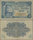 Finland: Finlands Bank 50 Markkaa 1898, P.6c with signatures: Wegelius / Ahlfors, still nice with small margin spilts and tiny hole at center, Conditi...