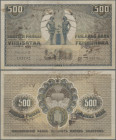 Finland: Finlands Bank 500 Markkaa 1909, P.32 with signatures: Basilier / Thesleff, highest denomination of this series and still nice condition witho...