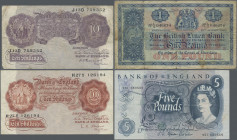 Great Britain: Great Britain and Scotland, set with 13 banknotes, comprising 10 Shillings ND(1940-48) (P.366, F/F-), 1 Pound ND(1940-48) (P.367, F+), ...