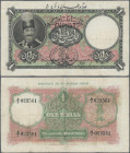 Iran: Imperial Bank of Persia 1 Toman ND (1924) 15 August 1929, black serial number. P.11c, oval handstamp low centre. Reverse green 'PAYABLE AT TEHER...