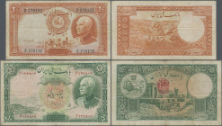 Iran: Bank Melli Iran, pair with 20 and 50 Rials SH1317, P.34Aa (F+/VF) and 35Af (F+). (2 pcs.)
 [plus 19 % VAT]