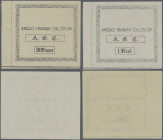Iran: Anglo Iranian Oil Co.Ltd. two vouchers of 50 Dinars and 1 Rial, both not dated (about 1950's) and P.NL in UNC condition. (2 pcs.)
 [plus 19 % V...