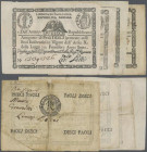 Italy: set of 4 notes 10 Paoli 1798 P. S540b, c, d, one in XF, 2x VF- to VF and 1x F-, nice set. (4 pcs)
 [plus 19 % VAT]
