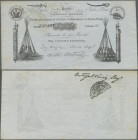 Italy: 2 Franchi 1849 Prestitio Natzionale Italiano, rare note, stamped on back, light folds in paper, no holes or tears, condition: XF.
 [taxed unde...