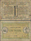 Ivory Coast: Gouvernement Général de l'Afrique Occidentale Française - Colonie de la Côte d'Ivoire 1 Franc 1917, P.2b, minor margin splits, slightly t...