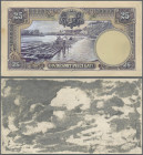 Latvia: Extraordinary Rare and unlisted reverse proof of an 25 Lati, approx. 1920's, intaglio printed on thick cardboard with small folds at upper and...