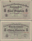 Luxembourg: État du Grand-Duché de Luxembourg - Ministre d'État, Großherzoglich Luxemburgischer Staat - General-Staatskasse 5 Francs L.1918, P.29c, gr...