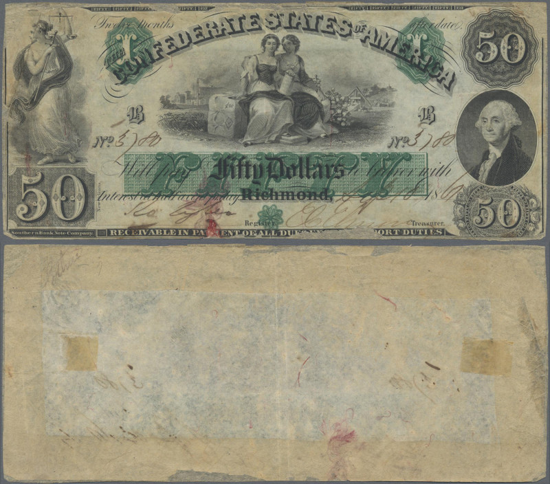 United States of America - Confederate States: Treasury of the Confederate State...