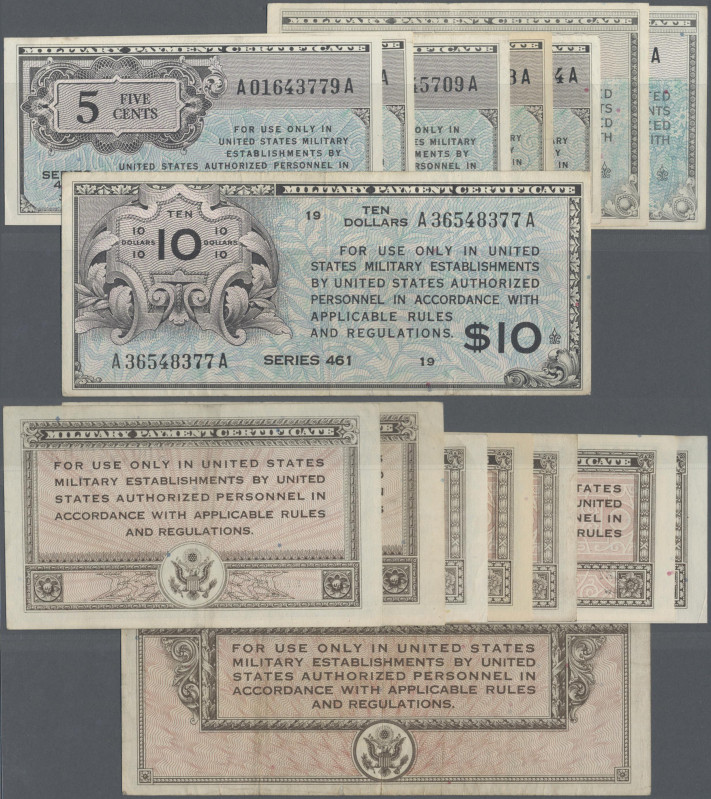 United States of America: Military Payment Certificates, series 461, ND(1946-47)...