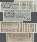 United States of America: Military Payment Certificates, series 461, ND(1946-47), 1st print, set with 8 banknotes, comprising 2x 5 Cents (P.M1, aUNC, ...