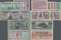 United States of America: Military Payment Certificates, series 681, ND(1969), 1st print, set with 9 banknotes, comprising 5 Cents (P.M75, XF), 10 Cen...