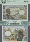 West African States: Banque Centrale des États de l'Afrique de l'Ouest, letter ”T” = TOGO, 5000 Francs ND(1977), P.804Tm, PCGS graded 58 Choice About ...