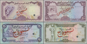 Yemen: Central Bank of Yemen very nice lot with 7 Different SPECIMEN of the Arab Republic of Yemen comprising 1, 5, 10, 20, 50 and 100 Rials Specimen ...