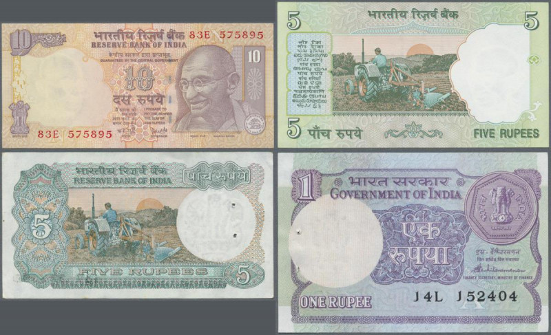 India: 1957/2005 (ca.), ex Pick 66-95, quantity lot with 1110 Banknotes in good ...