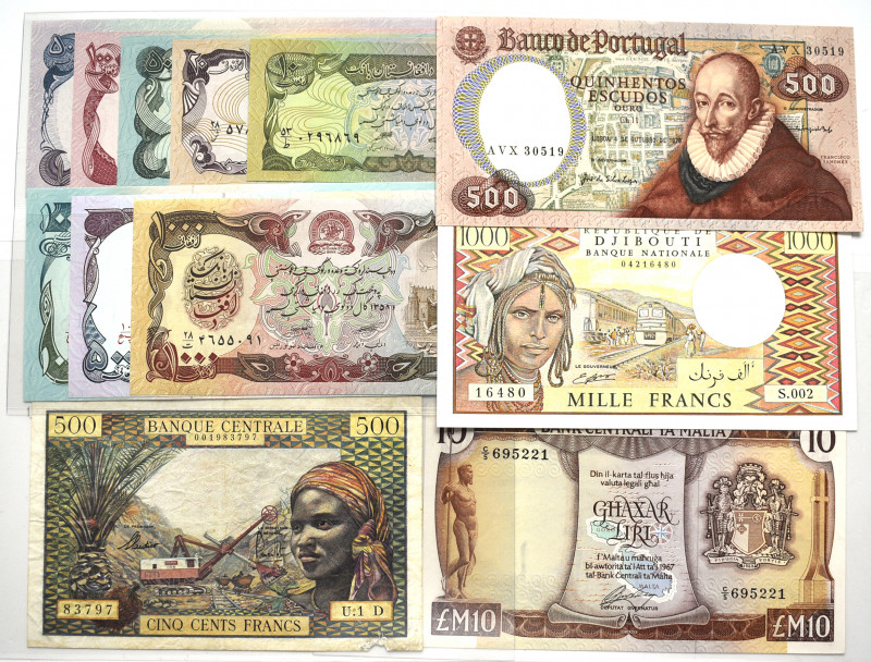 Alle Welt: Nice Lot with 90 banknotes all over the world from A to Z, almost all...